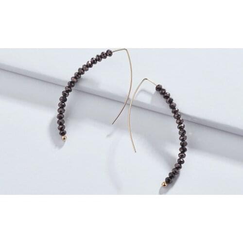 2019 Hot Selling Bunch Faceted Beaded Earrings for Women Fashion Jewelry Gold Fish Hook Earrings Wholesale