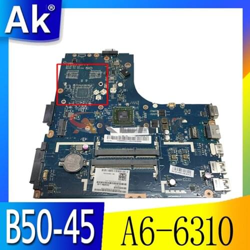 Laptop motherboard For LENOVO Ideapad B50-45 A6-6310 AM6310 Mainboard ZAWBA/BB LA-B291P 5B20G36755