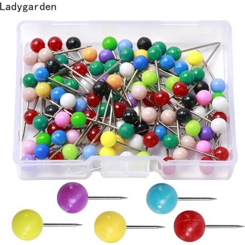 1000PCS 4/5/6/10MM Metal Ball Head Pins Decorative Sewing Accessories Push Pins Steel Point Bulletin Board Patchwork Needles