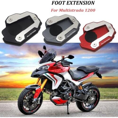 3 colors new CNC Motorcycle Side Stand Enlarge Pad Extension Plate FOR Ducati Multistrada 1200 MULTISTRADA 1200 accessories