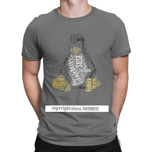Novelty Tux Linux Distro Distribution Ubuntu Tshirts Men O Neck Cotton Tops T Shirt Fitness Tee Shirt Printing Clothes