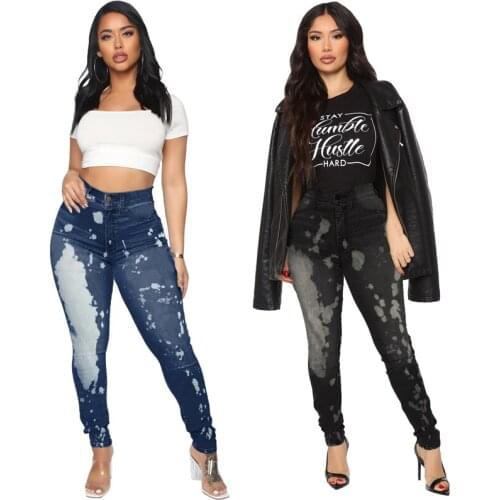 New Arrival Fashion Stretch Bodycon Black Jeans Woman 2021 Skinny Denim Trousers Women Female Pencil Pants Streetwear Plus Size