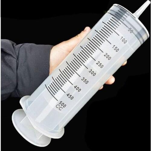 Large seringue 500 ml syringe 500/100/200ML Water Dog feeder for cats waterer Pump Measuring With 1m Tube Feeding Ink