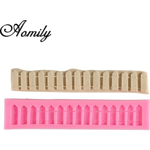 Aomily Garden Farm Fence Silicone Mold Cake Chocolate Mold Wedding Cake Decorating Tools Fondant Sugarcraft Ice Block Soap Mould