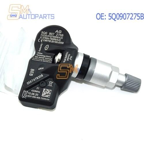 Tire Pressure Sensor Monitoring System TPMS 5Q0907275B For AUDI RS3 BENTLEY Bentayga PORSCHE VOLKSWAGEN Beetle Golf Eos