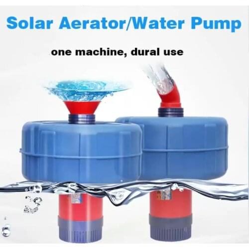 Solar floating surface aerators 1 horse power paddle wheel aerator large lake aeration systems