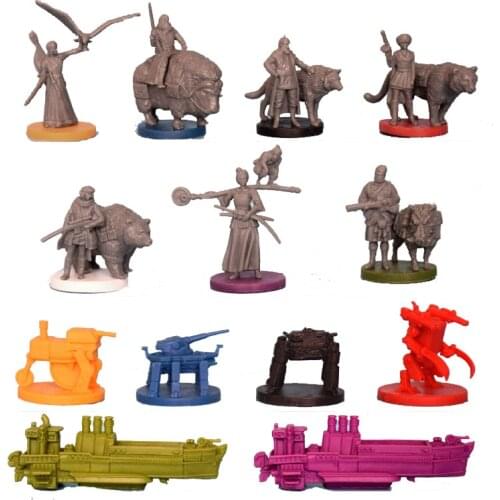 TRPG Scythe STRATEGY board game Anna Wojtek Gunter Nacht Zehra Kar Bjorn Mox Olga Changa Battleship Mech Miniatures models