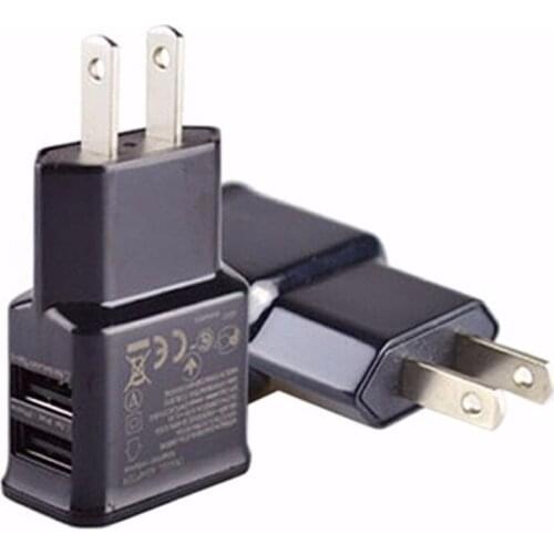 New White Black Universal 2A EU Plug 2 Dual Port USB Wall Charger Adapter for Samsung Galaxy Note 2 3 IPhone 4 5 300pcs/lot