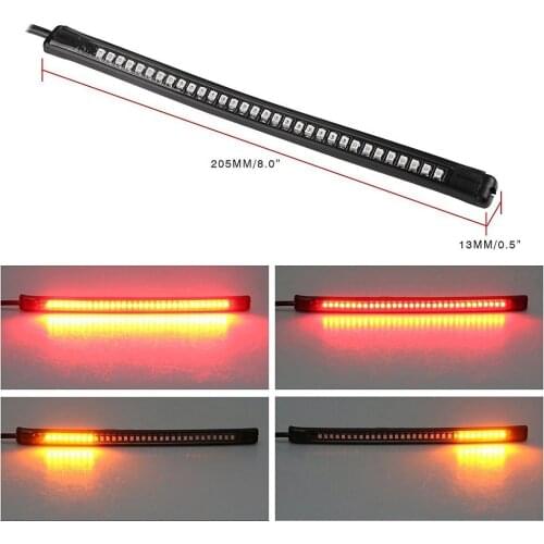 Yushuangyi led motorcycle light Flexible 32 LED Motorcycle Led Turn Signal Strip ATV Tail Brake Stop Light Car-styling