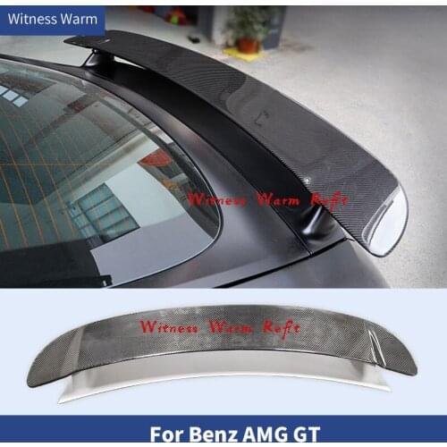 Carbon fiber rear wing for Benz AMG GT rear spoiler for AMG GT GT50 GT53 GT63S 2019 carbon fiber GT tail Trunk Lip Spoiler