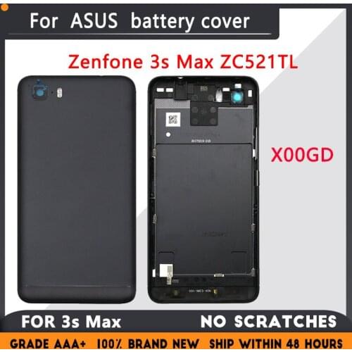Back cover for ASUS Zenfone 3s Max ZC521TL X00GD Replacement battery cover, back cover with power button, camera lens