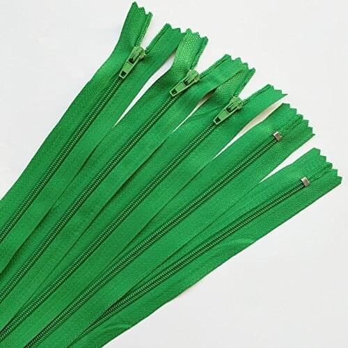 10pcs Green color 3# 15/20/25/30/35CM Closed Nylon Coil Zippers Tailor Sewing Craft 243