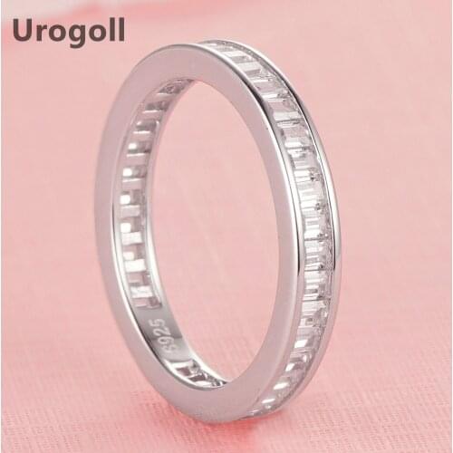 Luxury Zircon Ring 925 Sterling Silver Ring Plane Rings For Bride Wedding Party Noble Jewelry Accessories Gift For Women Girl