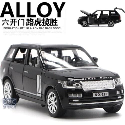 1:32 high simulation Land Range alloy car model Light music pull back 6 door work fine transparent roof