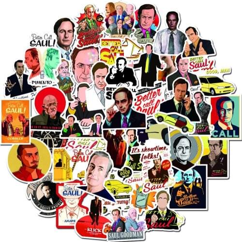 10/30/50pcs Better Call Saul TV Show Stickers DIY Laptop Car Phone Luggage Motor PVC Waterproof Graffiti Decal Toy Kids Sticker