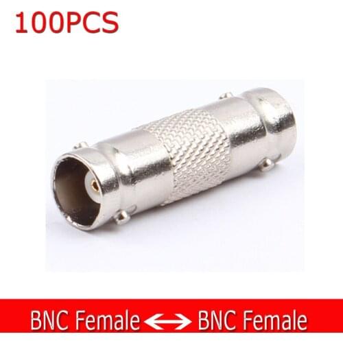 100 pcs BNC Female to Female Coaxial Adapter Connectors F/F Coupler Coax Coaxial For CCTV camera