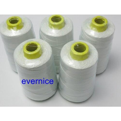 5 Cones Polyester White Thread For Newlong Fischbein Portable Bag Closer Stitcher
