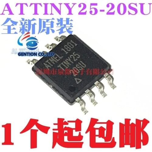 5PCS ATTINY25-20SU ATTINY25 silk-screen TINY25 SOP8 in stock 100% new and original