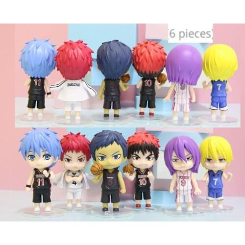 6pcs/Set Kuroko Tetsuya Figure Kurokos Basketball Daiki Kise Ryota Kagami Taiga Action Figurine Model Toys