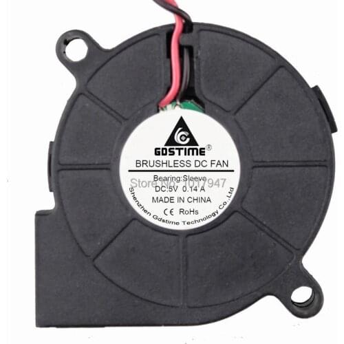 100 Pieces lot Brushless DC Cooling Blower Fan 5V 2Pin 50mm 5015 50mm x 15mm 5cm