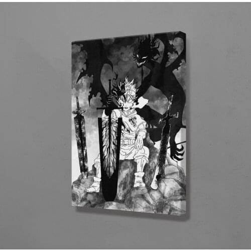 Black clover king asta devil anime poster Canvas Wall Art Decoration prints for Home bedroom decor Painting