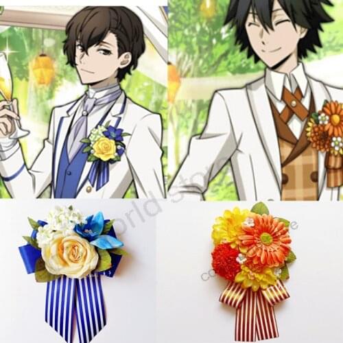 Bungo Stray Dogs Dazai Osamu Cosplay Corsage Brooch Halloween Carnival Cosplay Edogawa Rampo Accessories For Unisex