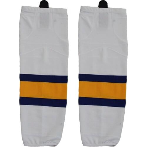 COLDINDOOR 100% Polyester white Ice Hockey Socks Cheap Shin Guards W009