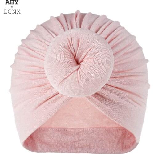 Baby Turban Hat Donut Headbands Infant Head Wraps for Newborn Boy Girls Stretchy Beanie Hats Headwear Kids Hair Accessories