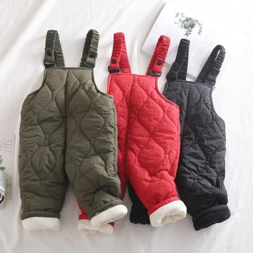 Toddler Girls Overalls Baby Boy Clothes Sets Thick Children Pants Boys Winter Cotton Girl Jumpsuit Overalls Suit Kids Rompers