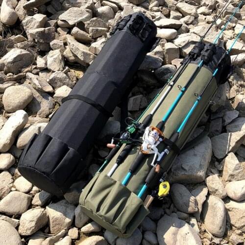 Multifunctional fishing rod storage bag, fishing gear bag, portable multifunctional shoulder fishing rod storage bag for sea use