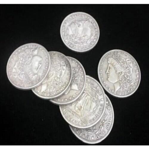 Pack Of 20 pcs Morgan Coin In Copper Coin Magic Accessories Stage Close Up Props Professional Magic Props Gimmick Illusions
