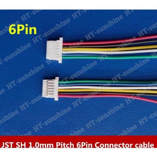 NEW 100PCS/LOT Micro JST SH 1.0mm Pitch 6Pin Female Connector with Wire 100mm Free shipping