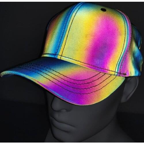 New reflective caps color fluorescent cap men women colorful reflective baseball cap personality hip hop luminous caps hat hats