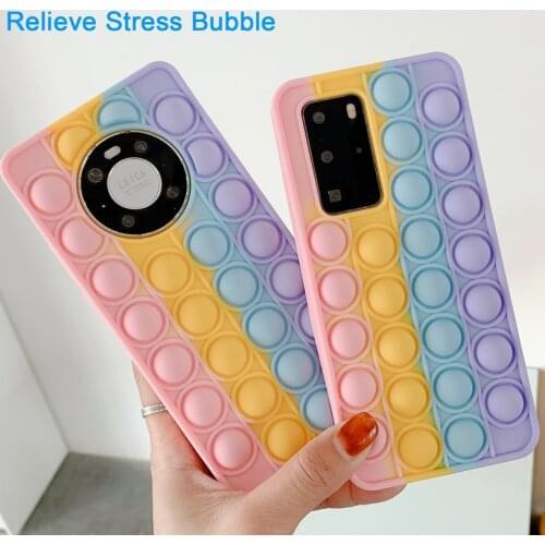 Relieve Stress Bubble Case for Xiaomi Poco M3 F3 Redmi Note 9 Pro 5g 9s Note9 Mi 10t Lite 9 10 8 9t Mi9 Mi8 Case Silicone Cover