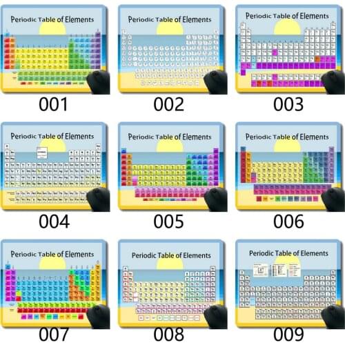 School Office Periodic Table Of Elements Mouse Pad,Sea Wooden Cloud MousePads