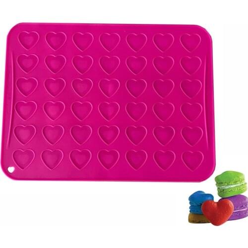 Hearts Shape Silicone Macaron Mold Non-Stick Muffin Oven Pad DIY Baking Mold Mat DIY Bakeware Cake Making Tools