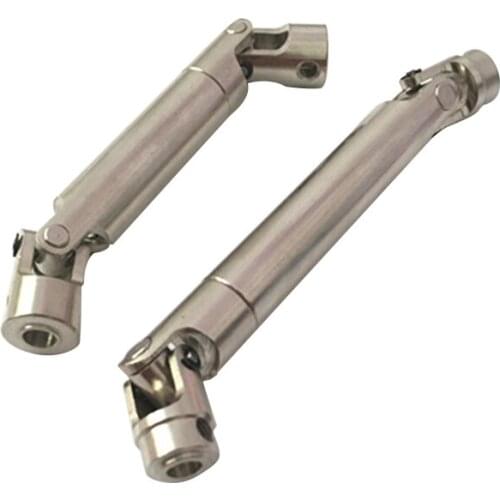 2Pcs Scx10 Steel Universal Drive Shaft With Cvd 110-155Mm For 1/10 Scale Models Rc Car Axial Crawler Tf2 Trx4