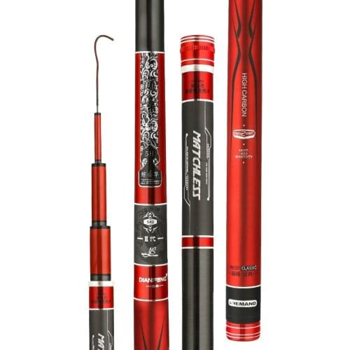 Super Light Hard Carbon Fiber Hand Pole Telescopic Fishing Rod 3.6M/3.9M/4.5M/4.8M/5.4M/5.7M/6.3M/7.2M Taiwan Fishing Rod