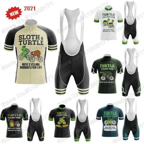 2021 Cycling Jersey Set New Turtle Mens Summer Bicycle Clothing Road Bike Shirts Suit Bicycle Bib Shorts MTB Ropa Maillot