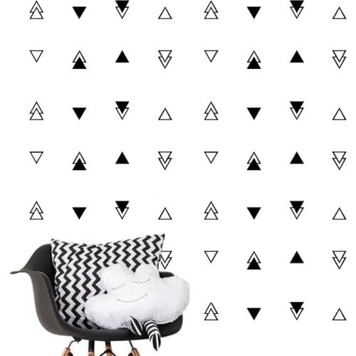 Teepee Triangles Arrow Vinyl Wall Decals Modern Triangles Wall Stickers for Kids Baby Bedroom Tribal Nursery Wall Decor B154