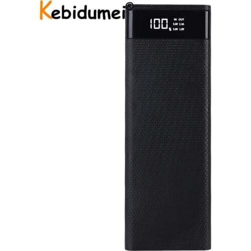 30000mAh Micro Type C Dual USB Power Bank Battery Charge Case 10*18650 Battery Storage Box Digital Display Power Bank Kit