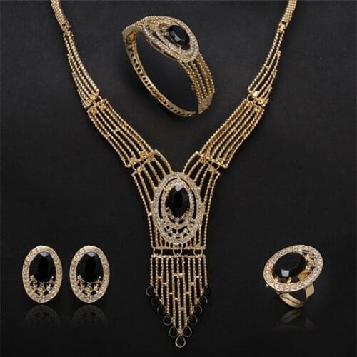 Fani dubai gold women Costume jewelry set 2020 Nigerian Wedding Bridal jewelry fashion african beads jewelry set Brand Wholesale
