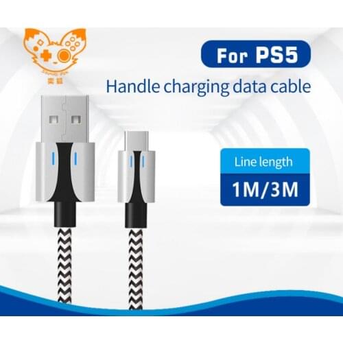 1/3M Type C For PS5 For MOVE Controller Charger USB Cable Powered Charging Dock For Playstation 5 Move Joystick Gamepad Controle