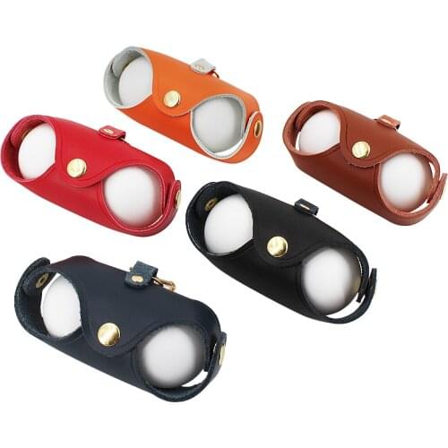 1 Pcs Small Golf Ball Bag Mini Waist Pack Pouch Faux Leather Portable Storage Bag Container Hold 2 Balls Swivel Waist Belt Clip