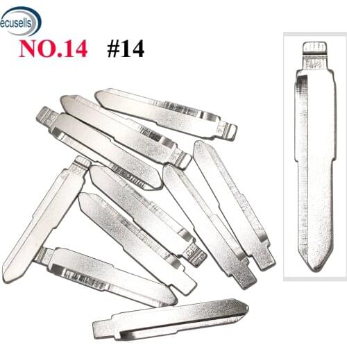 10PCS, NO.14 KD/Xhorse Blank Flip Uncut Key Blade #14