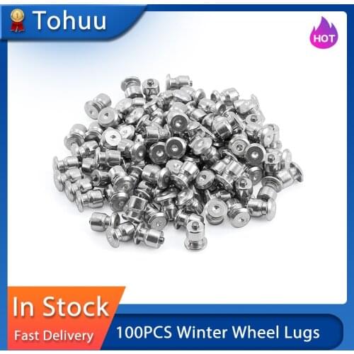 100PCS Winter Wheel Lugs Car Tires Studs Screw Anti-Slip Snow Tire Wheel Spikes Hard Alloy Studs 8x10mm For Car Motorcycle