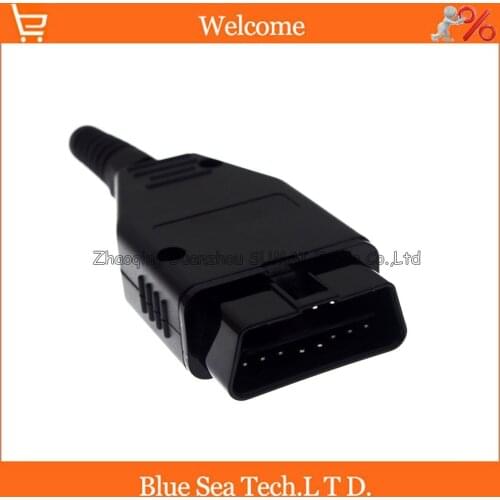 16 Pin OBD2 12V male plug connector(include screw and shell etc.) for ECU OBD2 Test,Long type with PCB board 16P OBD connector