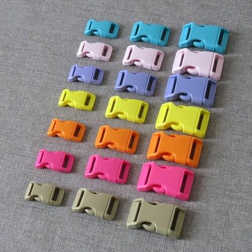 5pcs/Lot Colourful Plastic Release Buckle For Bag Pet Dog Cat Collar Necklace Bracelet Hat Paracord Garment Sewing Accessory