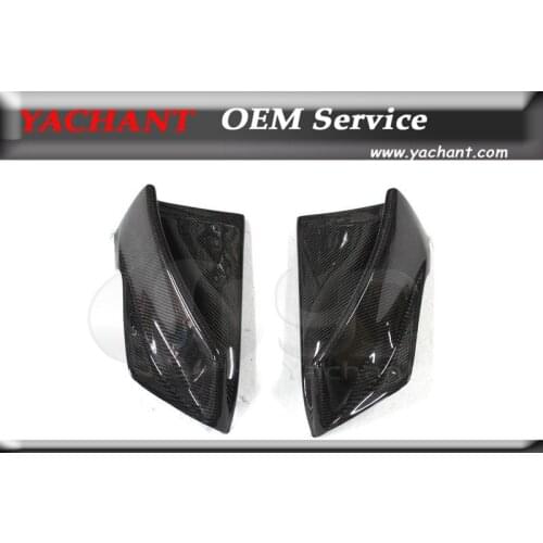 Car-Styling Carbon Fiber CF Rear Spats Fit For 2008-2010 Evolution X EVO 10 Rs Style Rear Bumper Caps Corner Attachment