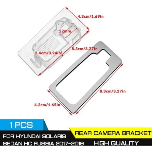 Car Parking Rear Cover Case Housing Mount Bracket License Plate View Camera For Hyundai Solaris Sedan HC Russia 2017 2018 2019